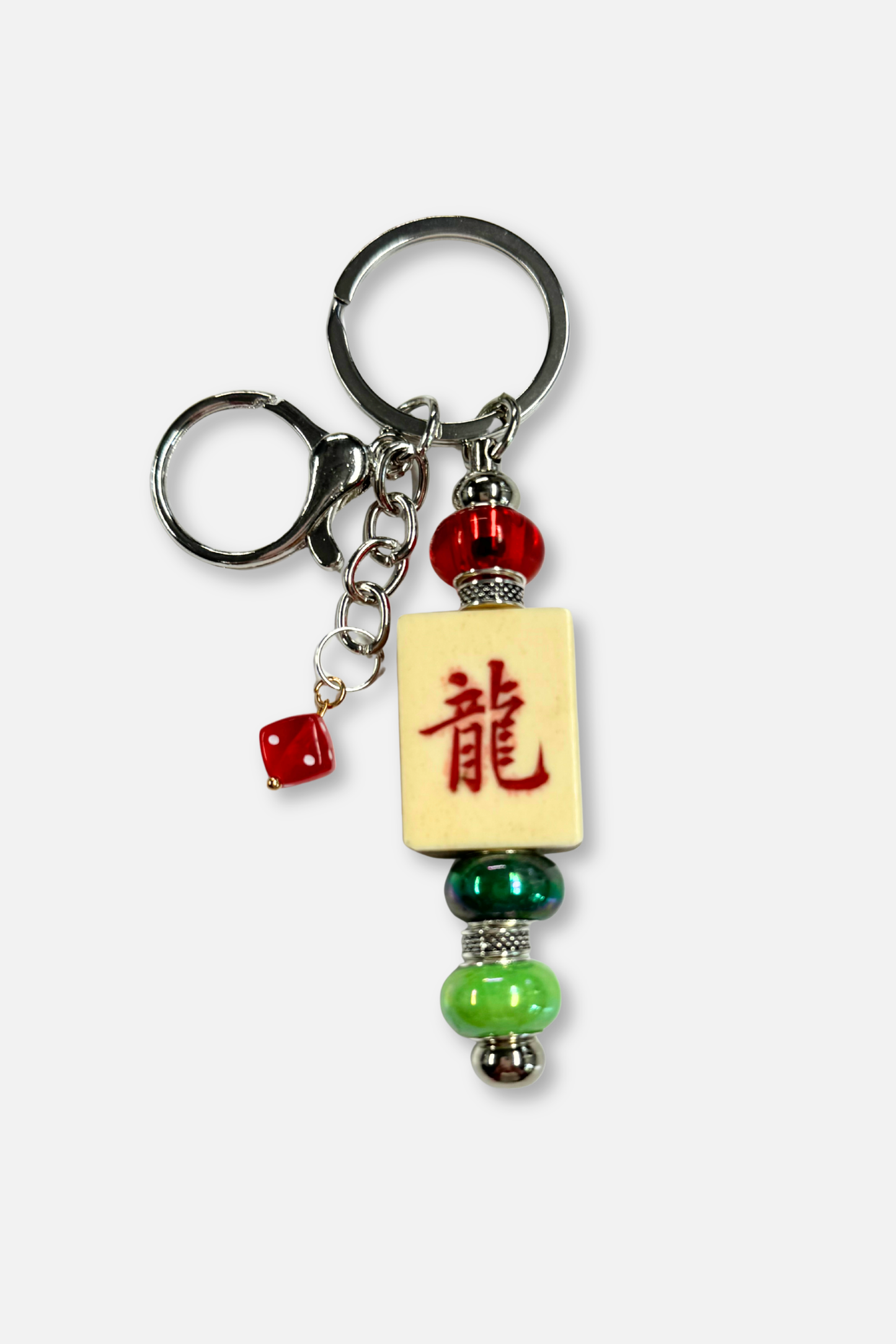 Vintage Mah-Jongg Tile Key Chain #3