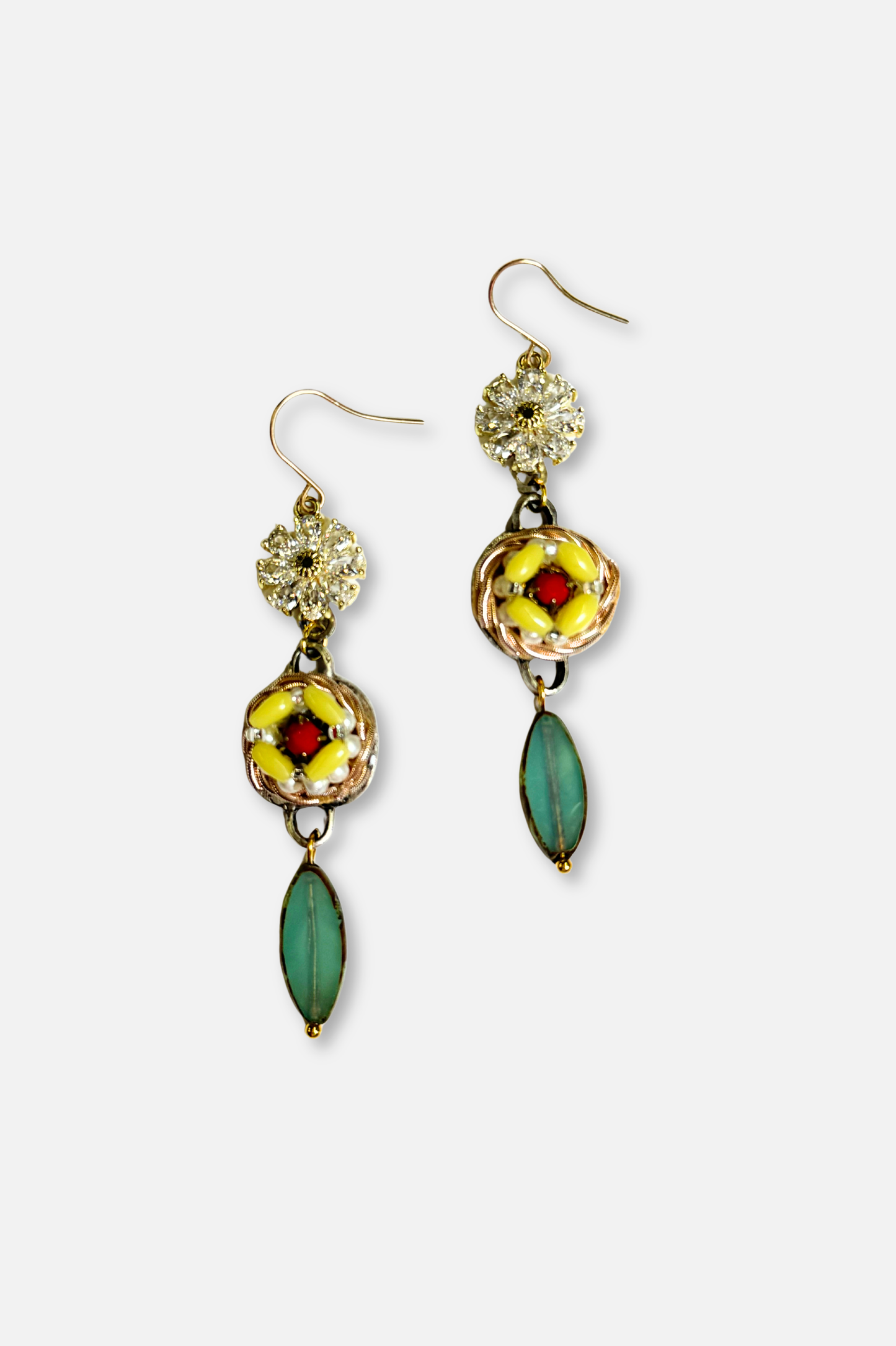 Sparkling Hibiscus Earrings