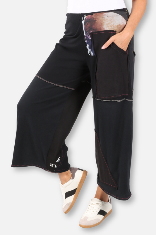 Pieced Patch Pant Black#2