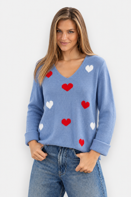 Mini Hearts V - Scandia Blue