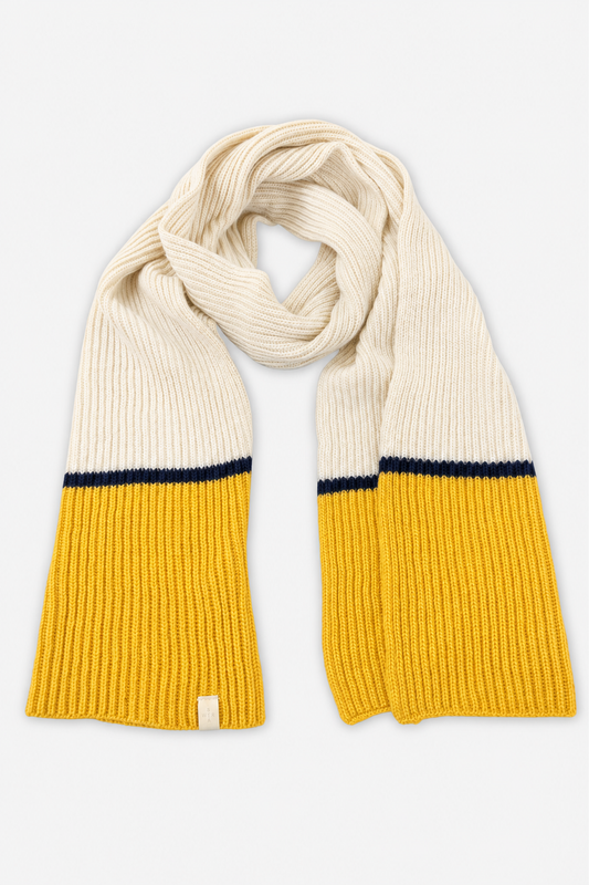 Montauk Scarf - Cream & Gold