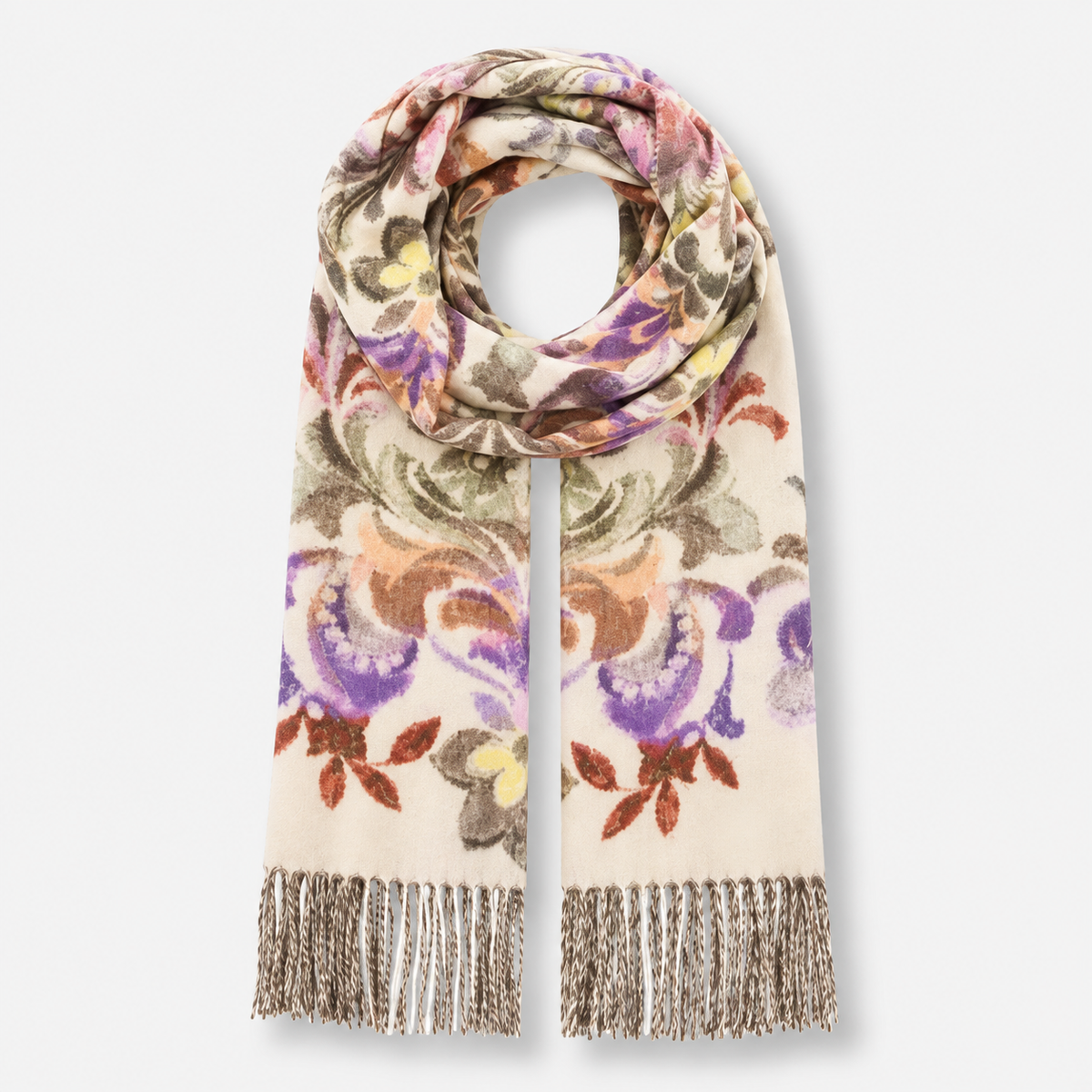 Ornamental Ombre Cashmink Scarf - Marshmallow