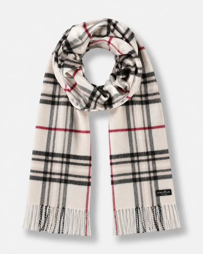 Plaid Cashmink Scarf - Ivory