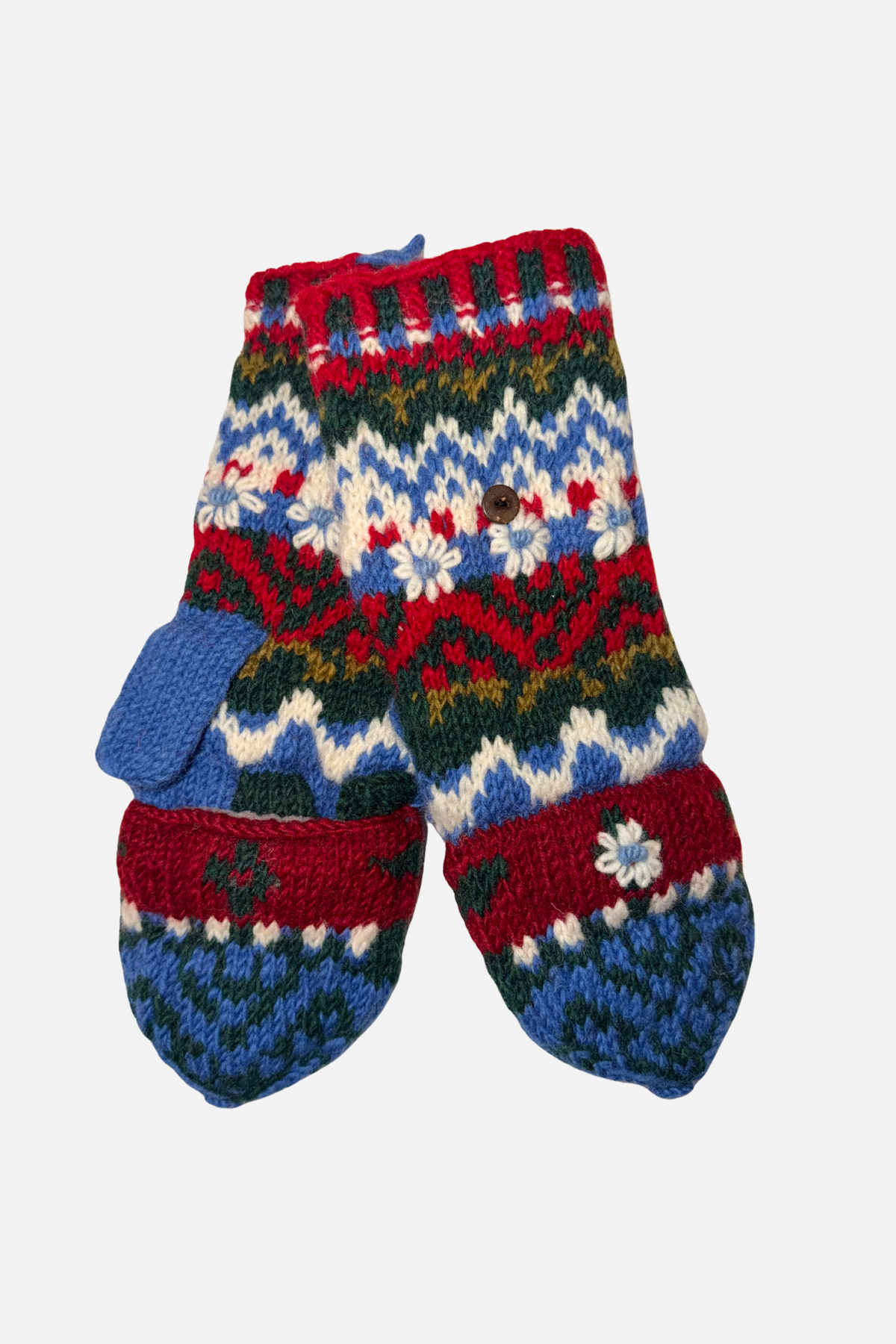 Alpine Skies Convertible Mittens - Blue