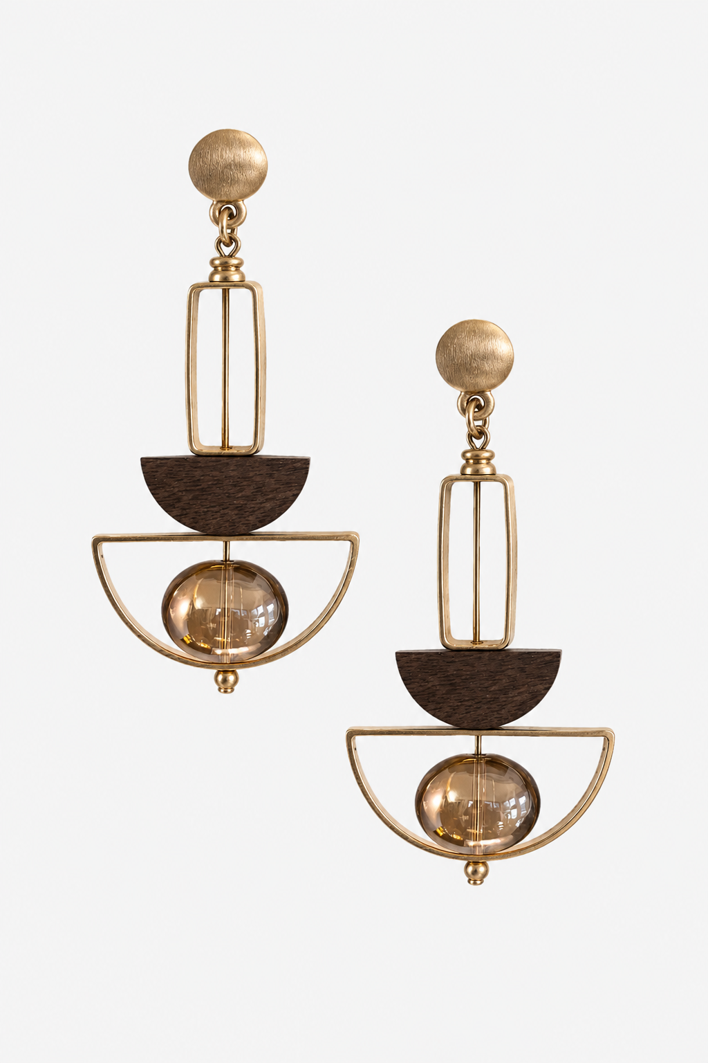 Sputnik II Earring - Topaz & Gold