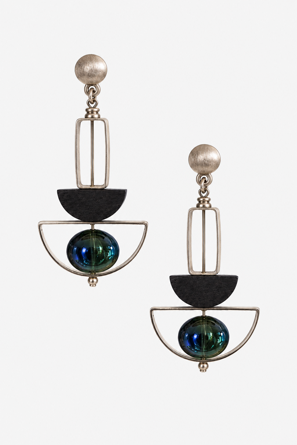 Sputnik II Earring - Blue & Silver