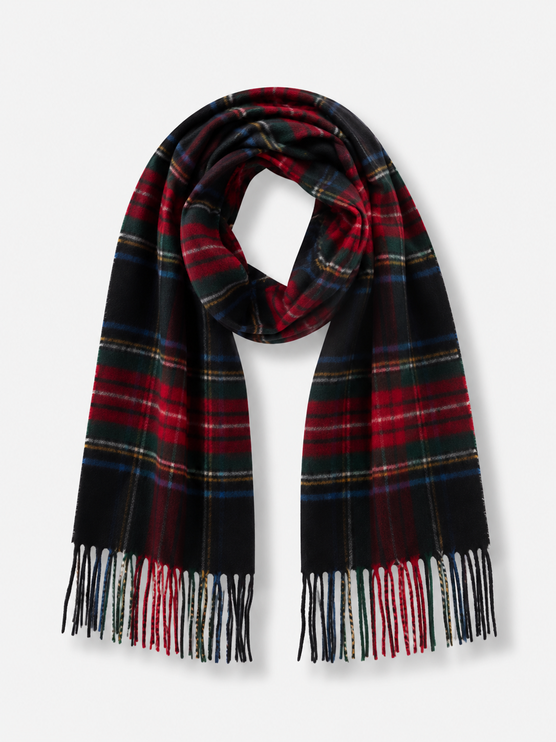 Traditional Tartan Cashmink Scarf - Black