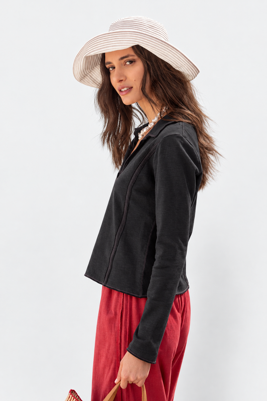 Trouvaille Polo Tee - Graphite