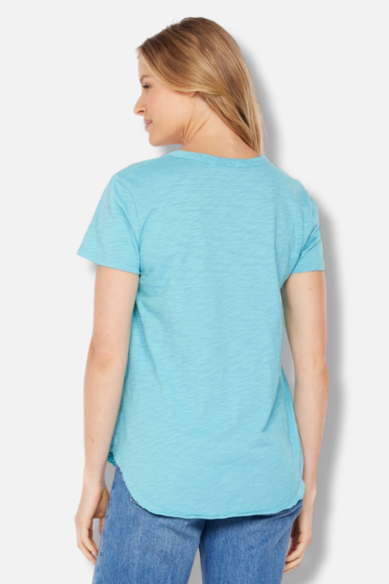 Short Sleeve Crew Tee - Aqua Mist