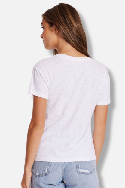 V-Neck Boxy Tee - White