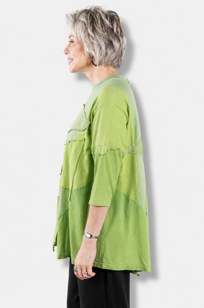 Triangle Tee - Lime Green #1