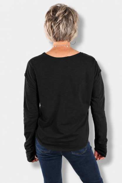 Thumbhole Top - Black 