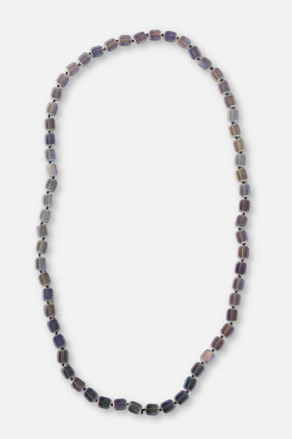 Beaded Necklace - Iridescent Blue