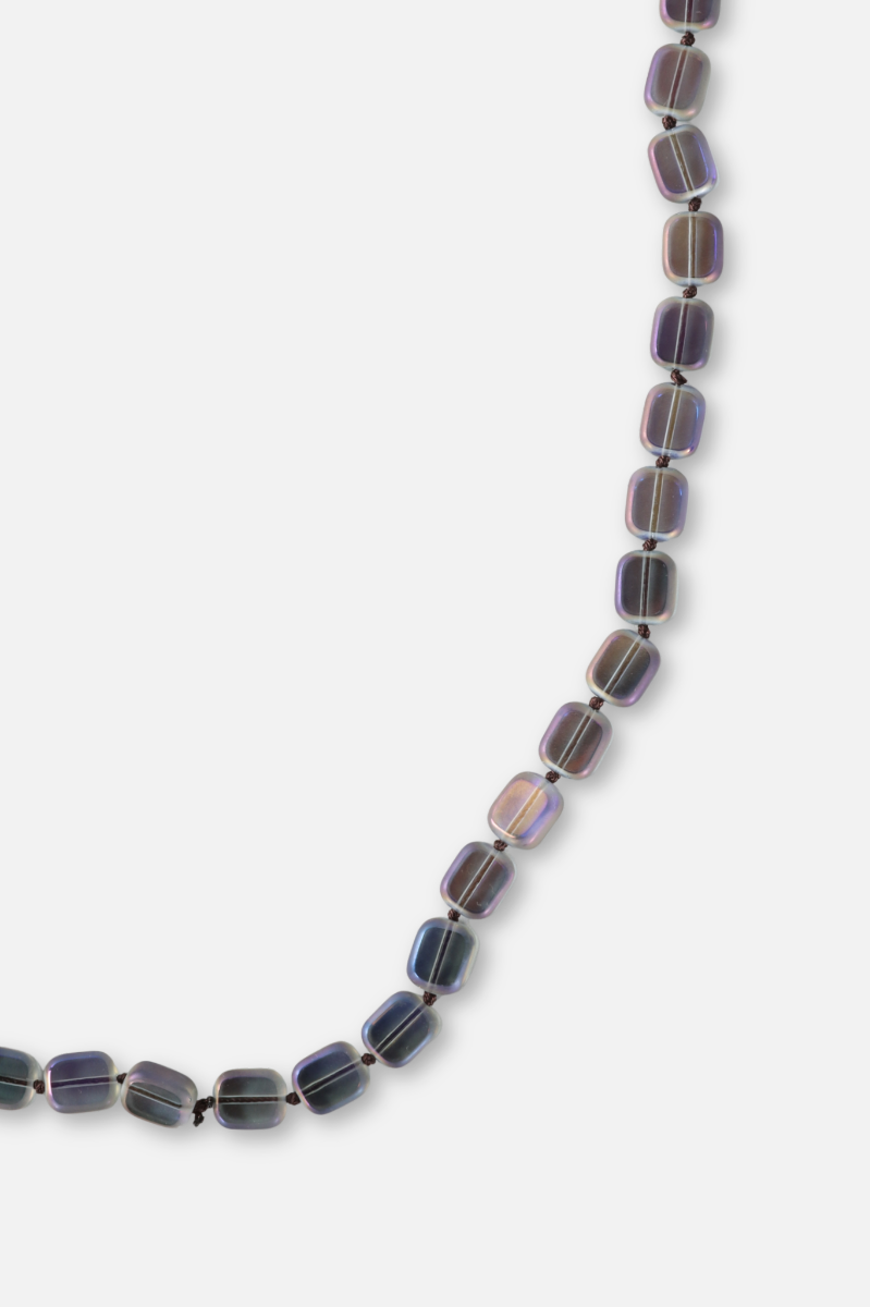 Beaded Necklace - Iridescent Blue