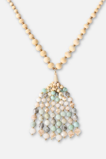Natural Stone Necklace - Aqua