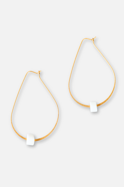 Beaded Hoop Earring - Copper #1