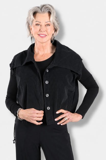 Irene Vest - Black Corduroy