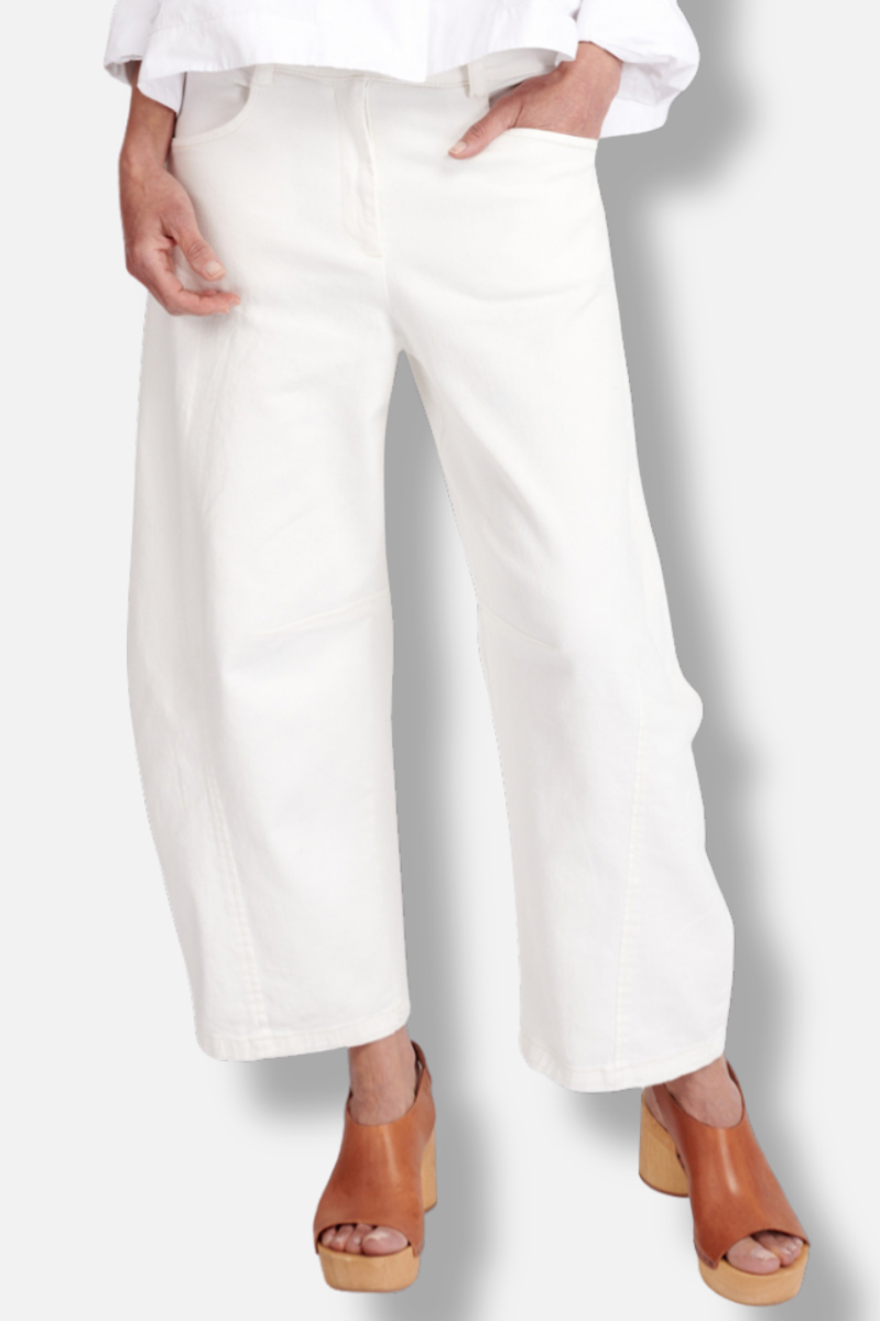 Barrel Pant - White