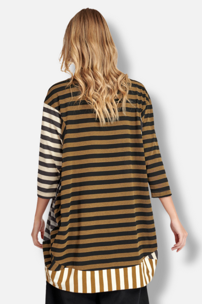 Urban High/Low Tunic - Mix Stripes