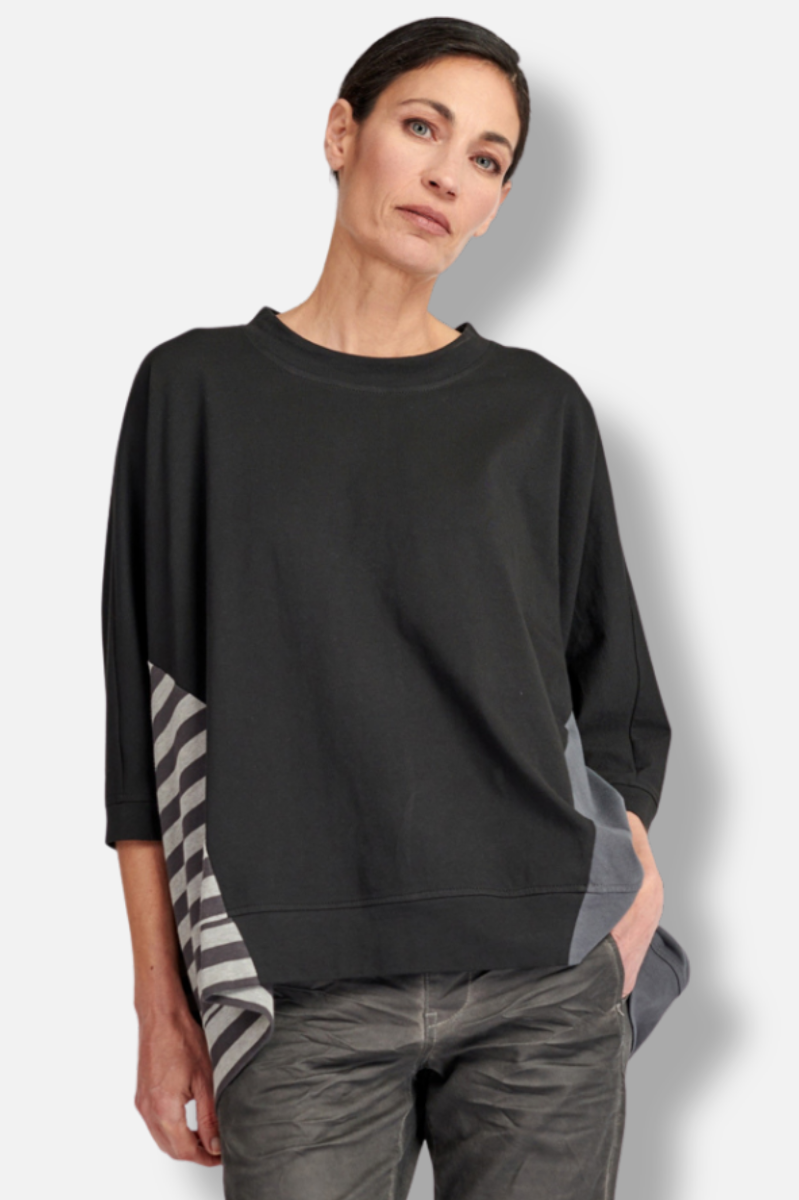Urban Colorblock Top - Black