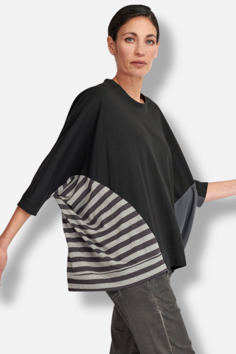 Urban Colorblock Top - Black