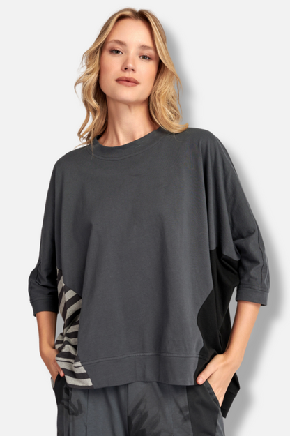 Urban Colorblock Top - Grey