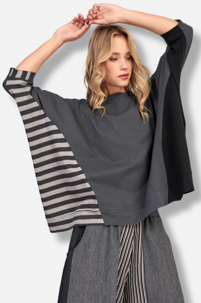 Urban Colorblock Top - Grey