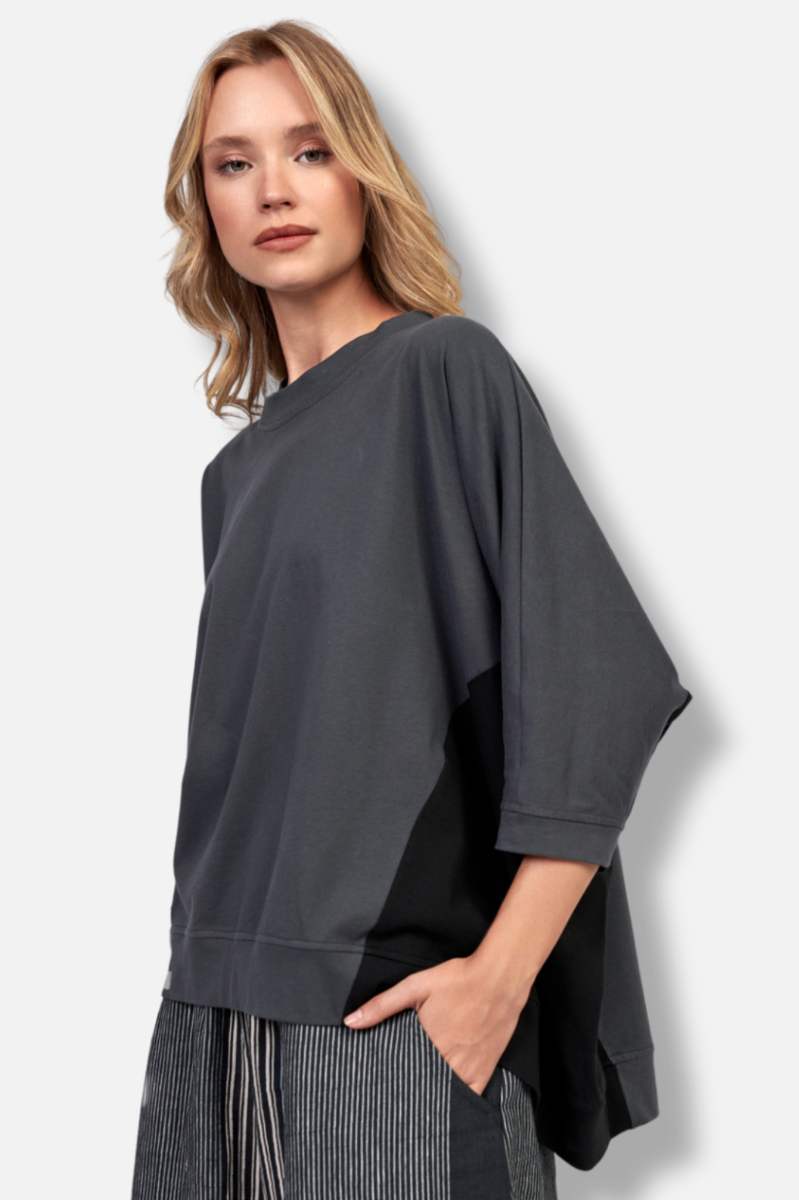 Urban Colorblock Top - Grey