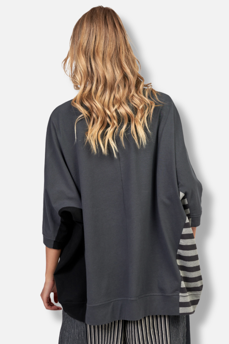 Urban Colorblock Top - Grey