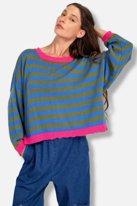Lolly Stripe Sweater - Indigo