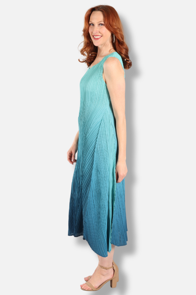 Long Estrella Dress - Atlantis Blue