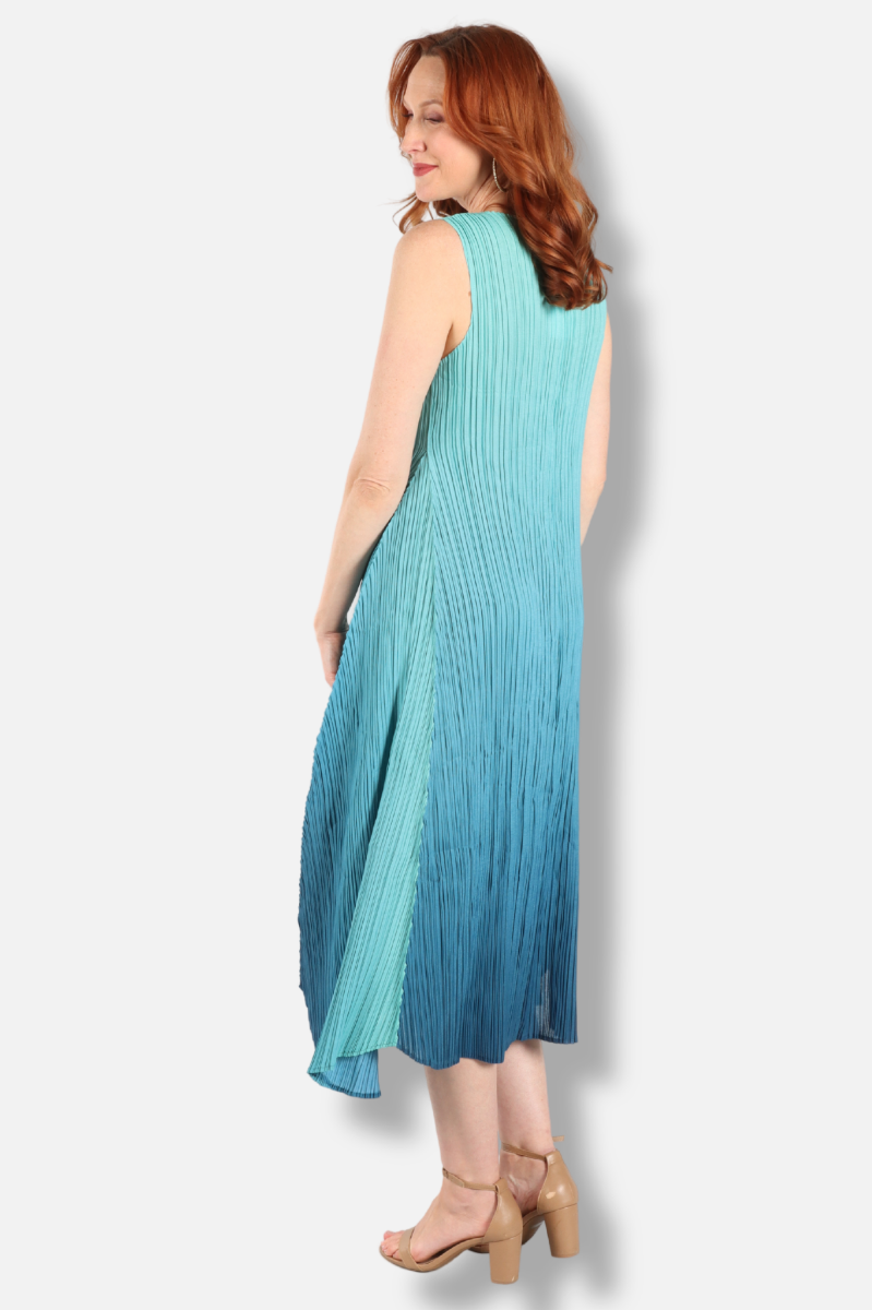 Long Estrella Dress - Atlantis Blue