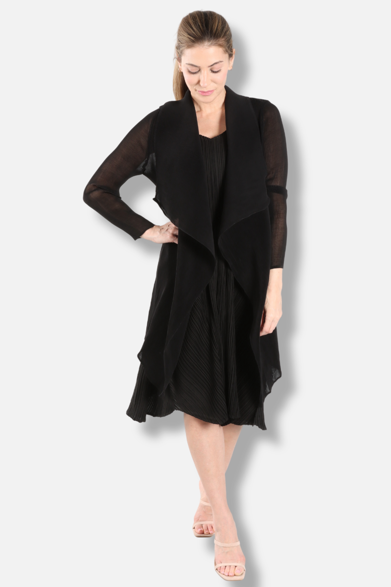 Short Collare Coat - Black