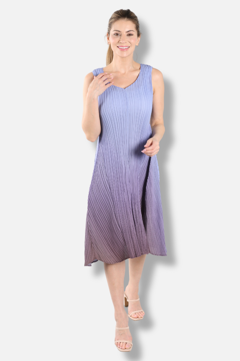 Short Estrella Dress - Grapemist to Stone