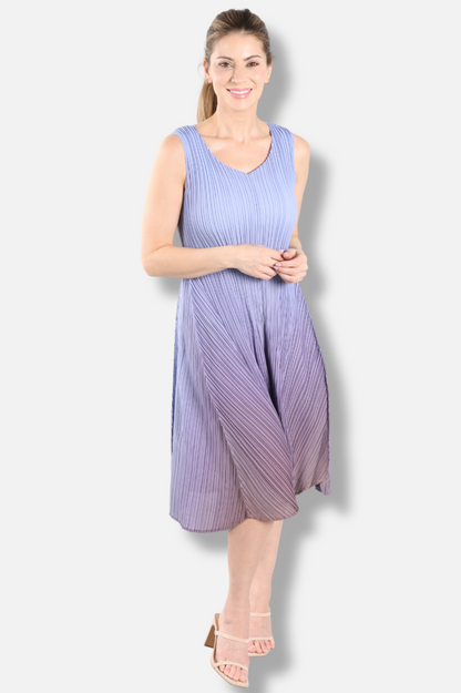 Short Estrella Dress - Grapemist to Stone