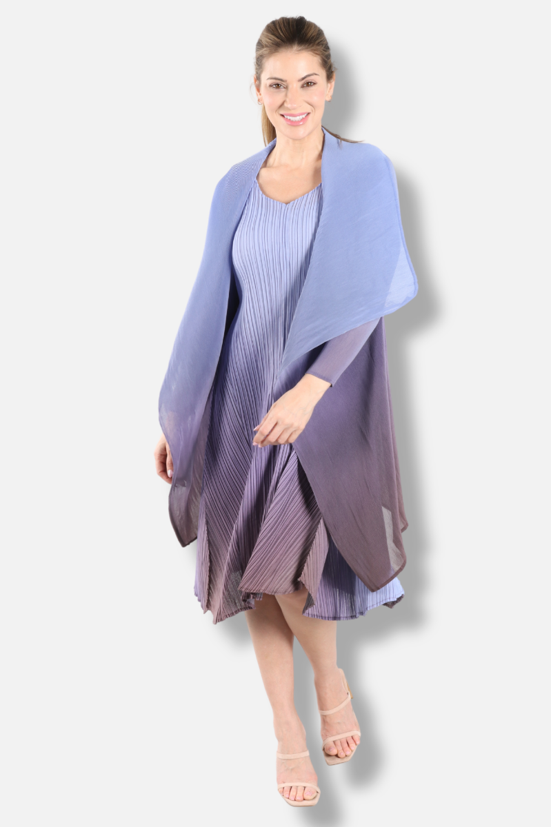 Short Collare Coat - Grapemist to Stone