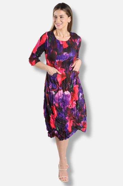 3/4 Sleeve Smash Pocket Dress - Sweet Pea