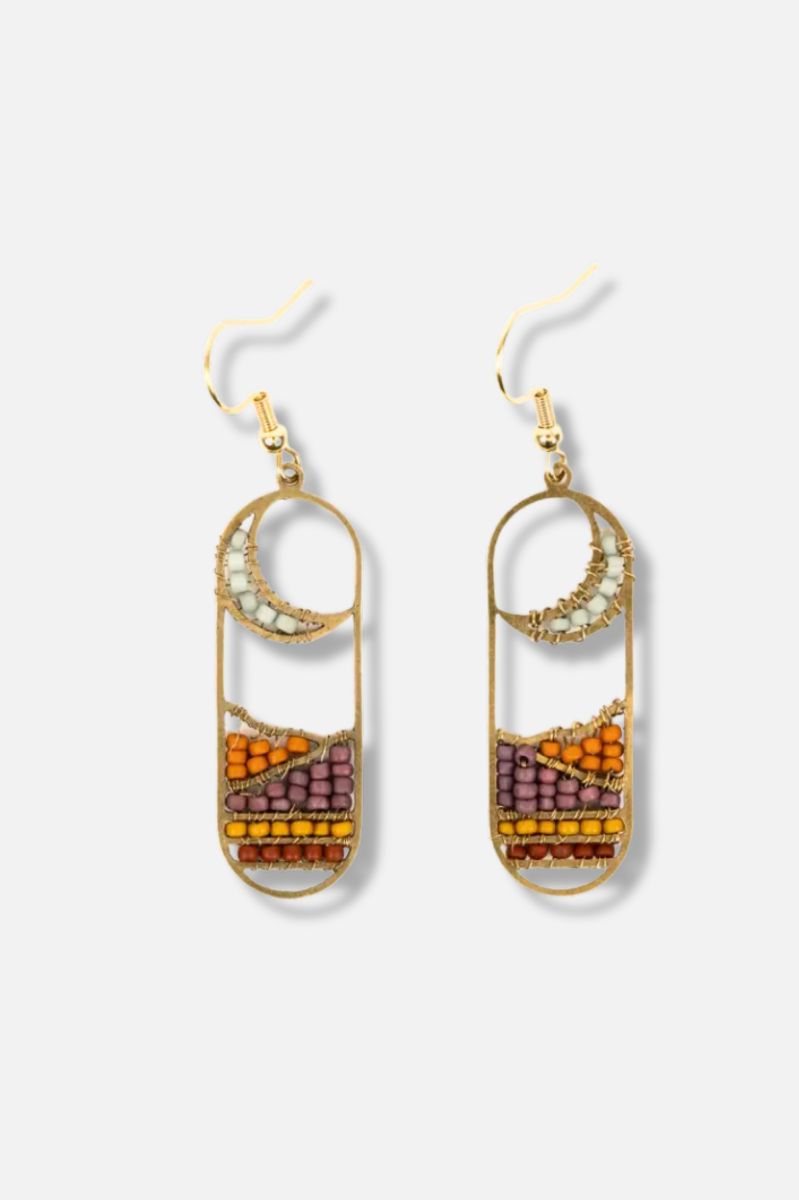 Moonview Earrings - Sunset