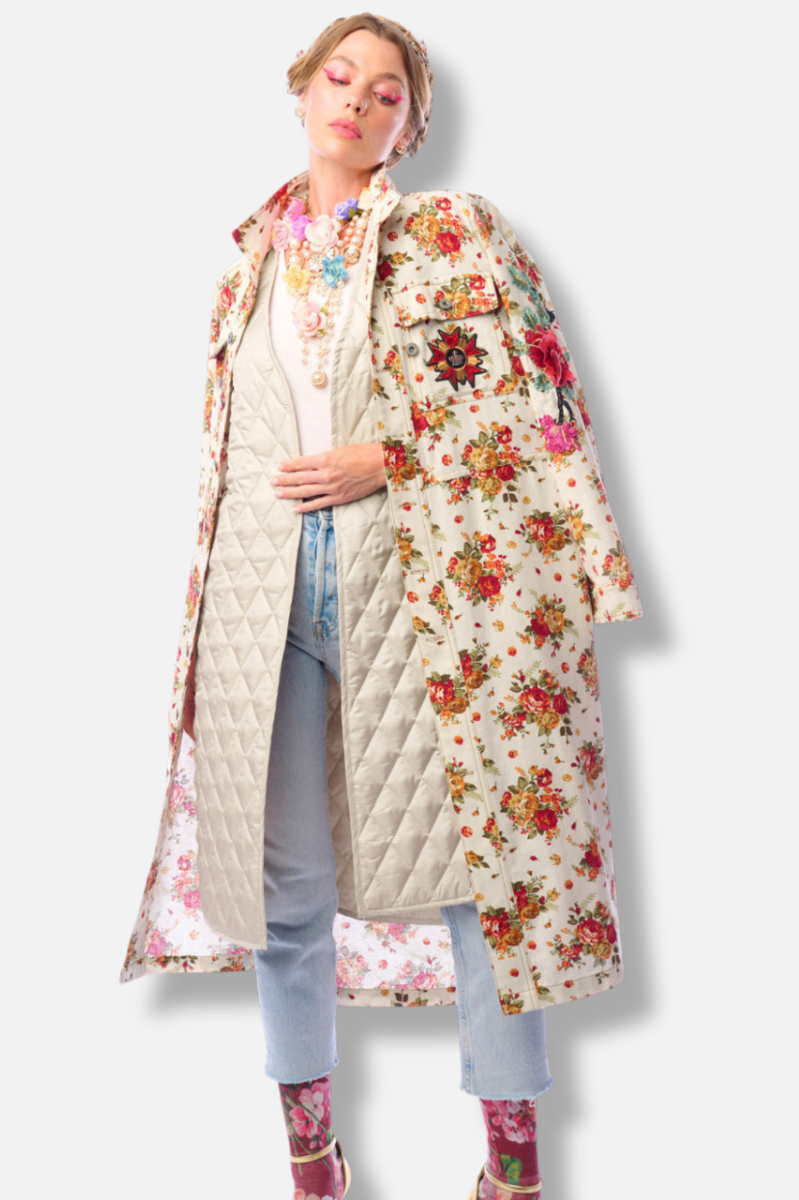 Cara Delvinge Coat - Floral