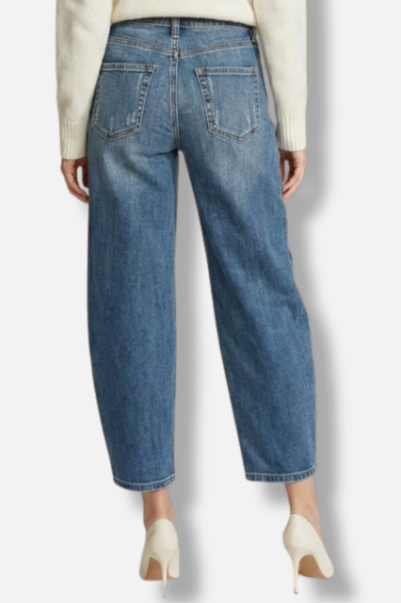 Elara Tapered Barrel Jean - Denim 