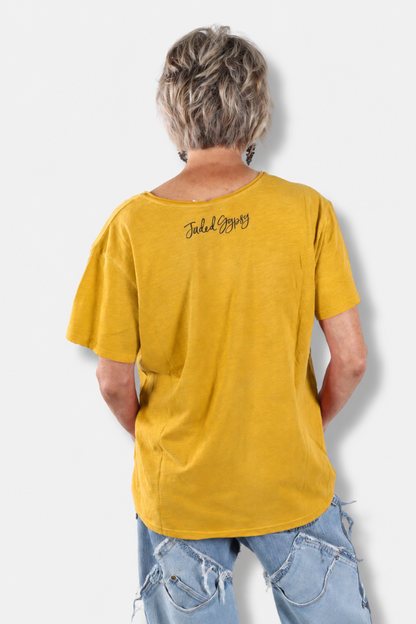 Moon Dance V-Neck Tee - Sun