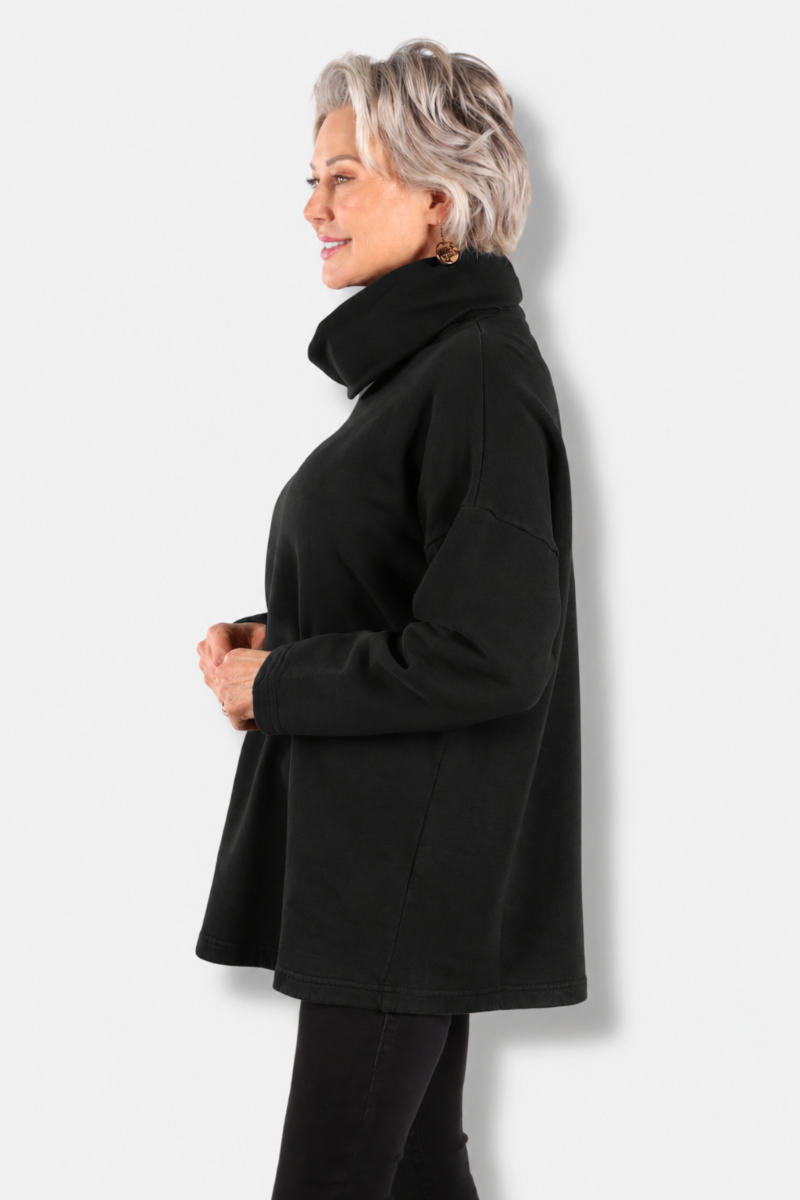 Helga Tunic - Black Fleece 