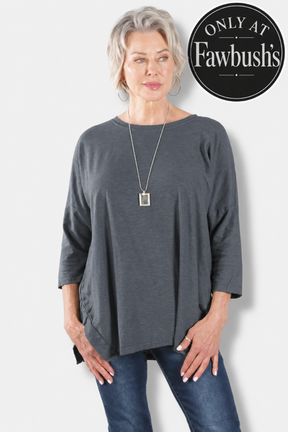Osize Boxy Top - Iron