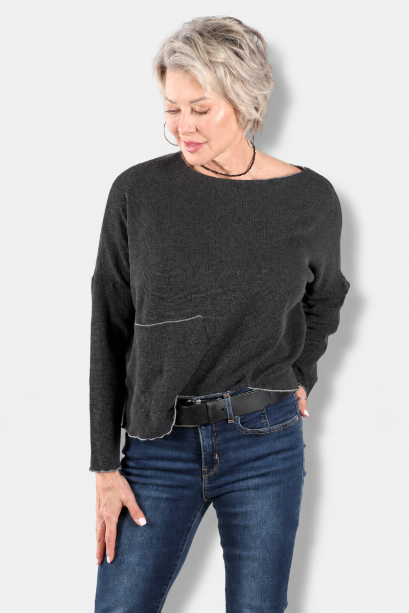 Osize Pocket Pullover - Iron
