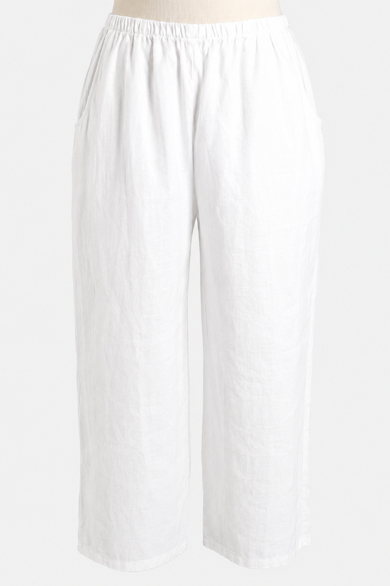 Flood Pant - White Linen