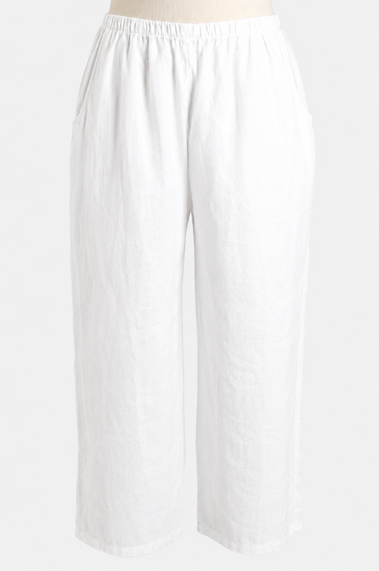 Flood Pant - White Linen