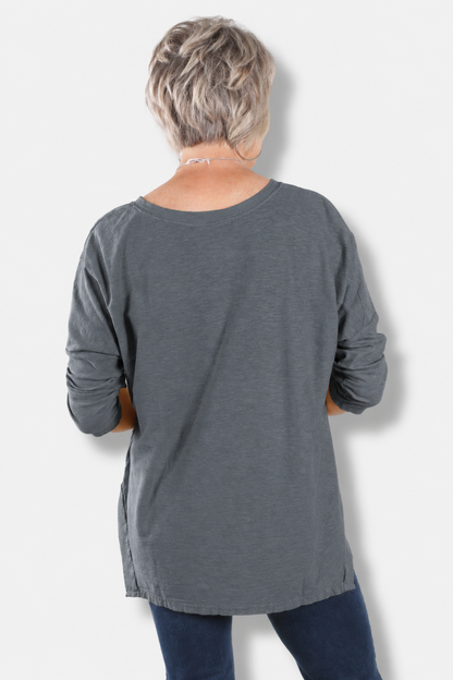 Osize Boxy Top - Iron