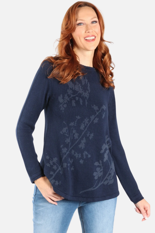 Branches Sweater - Navy