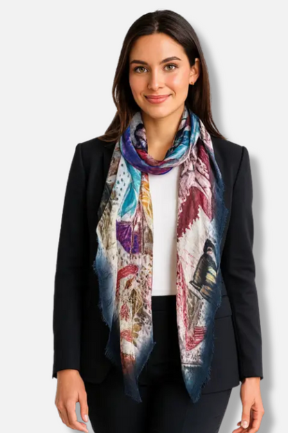 Vintage Stamps Scarf