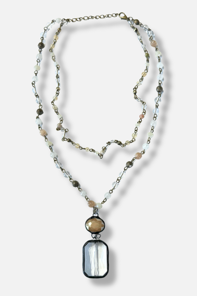 Shasta Necklace - Tan Multi Color